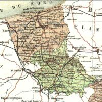Carte des Arrondissements de Dunkerque et d'Hazebrouck en 1873