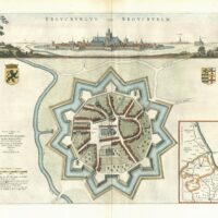 Bourbourg - Plan de la ville par Blaeu en 1649