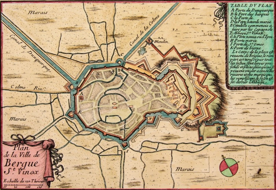 Bergues - Plan de la Ville de Bergues Saint Winoc