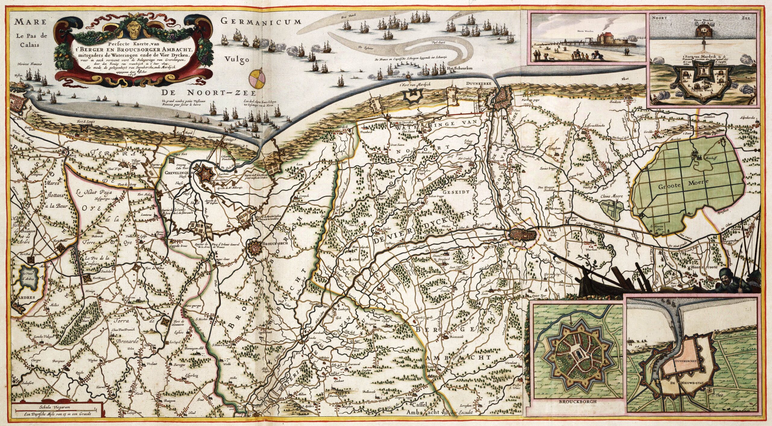 Carte de la Flandre maritime par Visscher (1644) Westhoekpedia