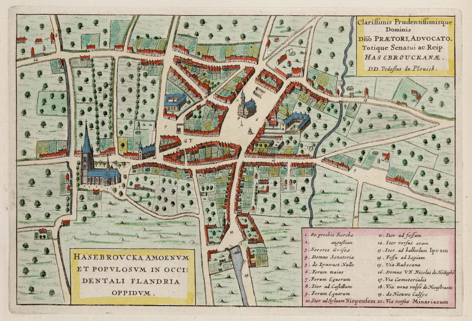 Hazebrouck - Plan de la Ville en 1649