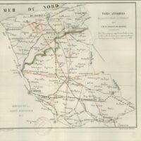 Carte des voies romaines de la Flandre française