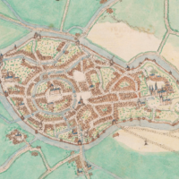 Plan de Bergues par Jacob Van Deventer
