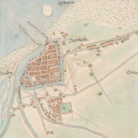 Plan de Dunkerque par Jacob Van Deventer