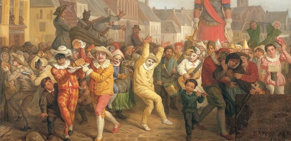 Alexis Bafcop, Le Carnaval de Cassel (détail), 1876, Musée département de Flandre