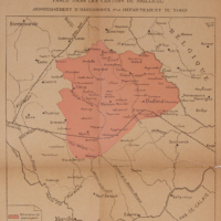 Carte du dialecte flamand dans les cantons de bailleul en 1890