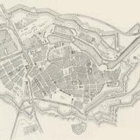 Plan de la ville de Dunkerque en 1850