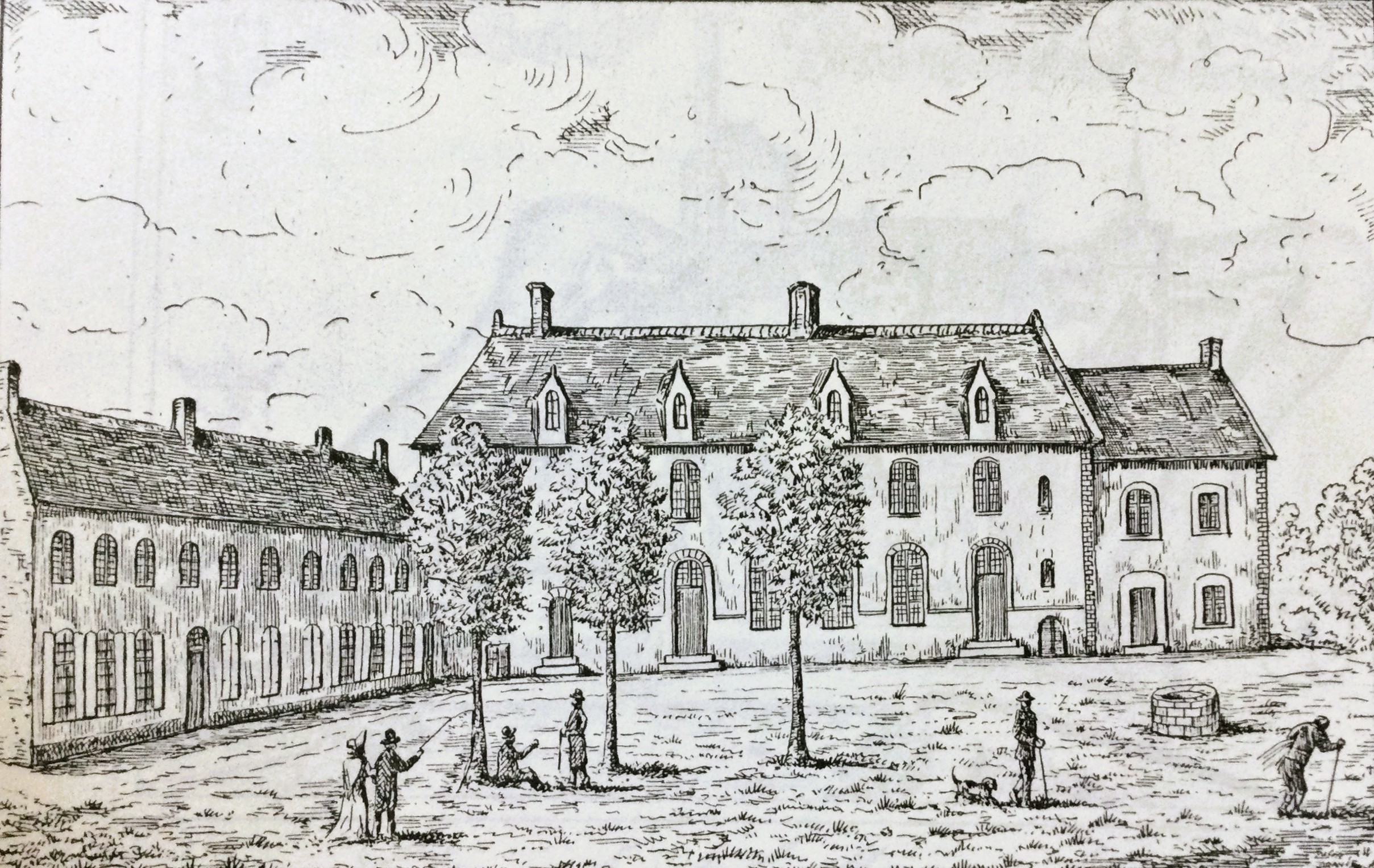 L'ancien château de la Motte au Bois vers 1830