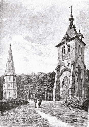 Les tours de l'ancienne abbaye de Bergues